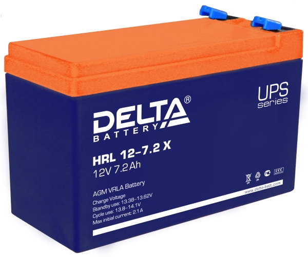 Аккумулятор Delta HRL 12-7.2 X 12В/7.2Ач